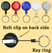 Retractable Key Holders With Key Rings (Keychains) RT-03/Per-Piece